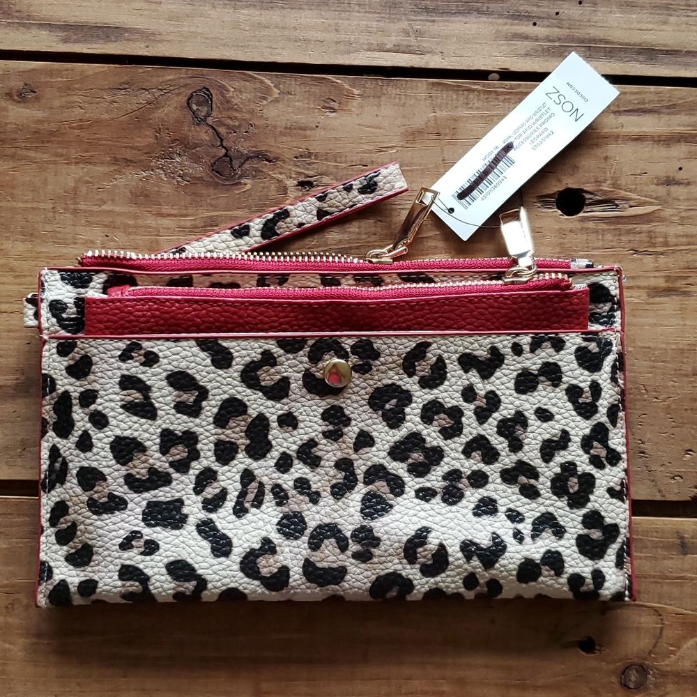 Chico's Women's Leopard Print Wristlet NEW